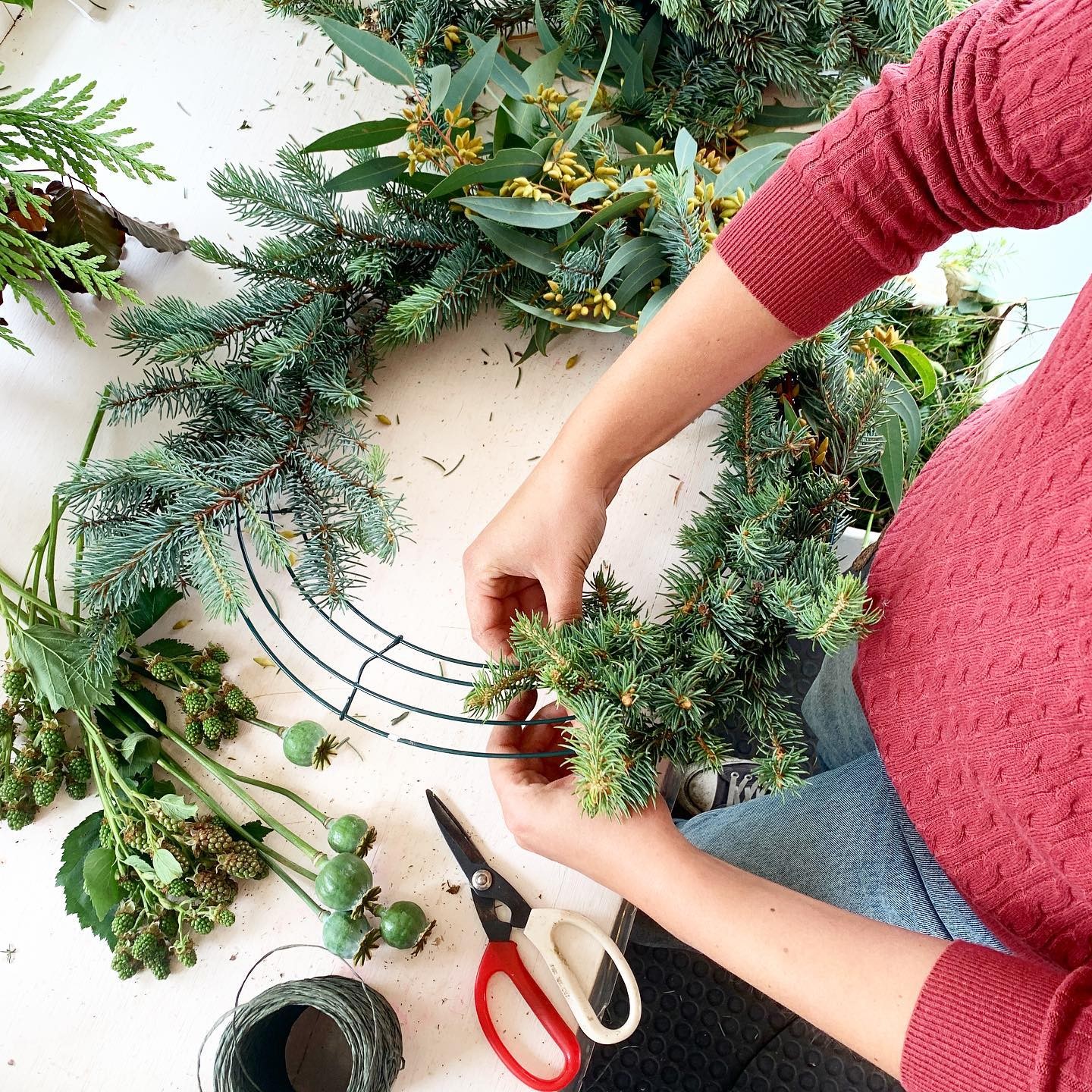 Thistle & Fern, Wreath Making