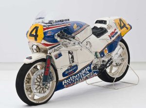 Eamon O’TOOLE Honda NSR 500 (Wayne Gardner Motorcycle) 1989-1990 plastic, enamel, steel, rubber, 2 part expanding foam, aluminium leaf, felt tip pen 230 x 100 x 75 cm Private collection