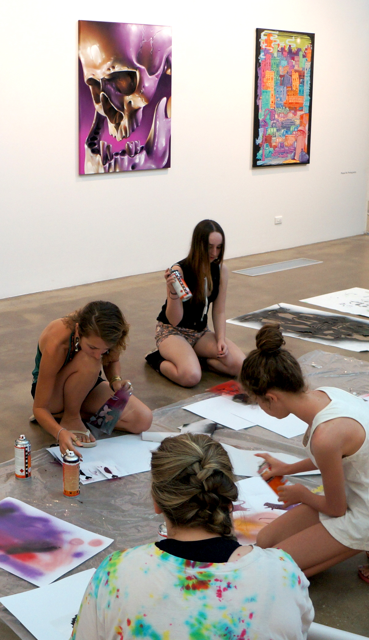 Benalla Art Gallery aerosol workshop, 2015