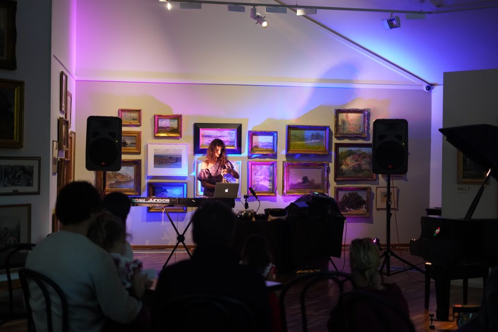 Bree Marchbank performing at Benalla Art Gallery