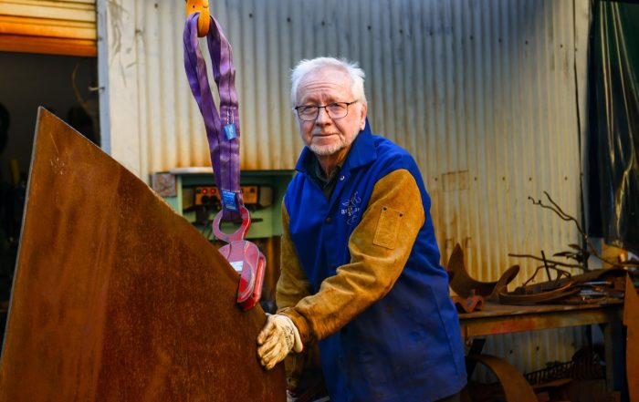 Ron Robertson-Swann at his studio