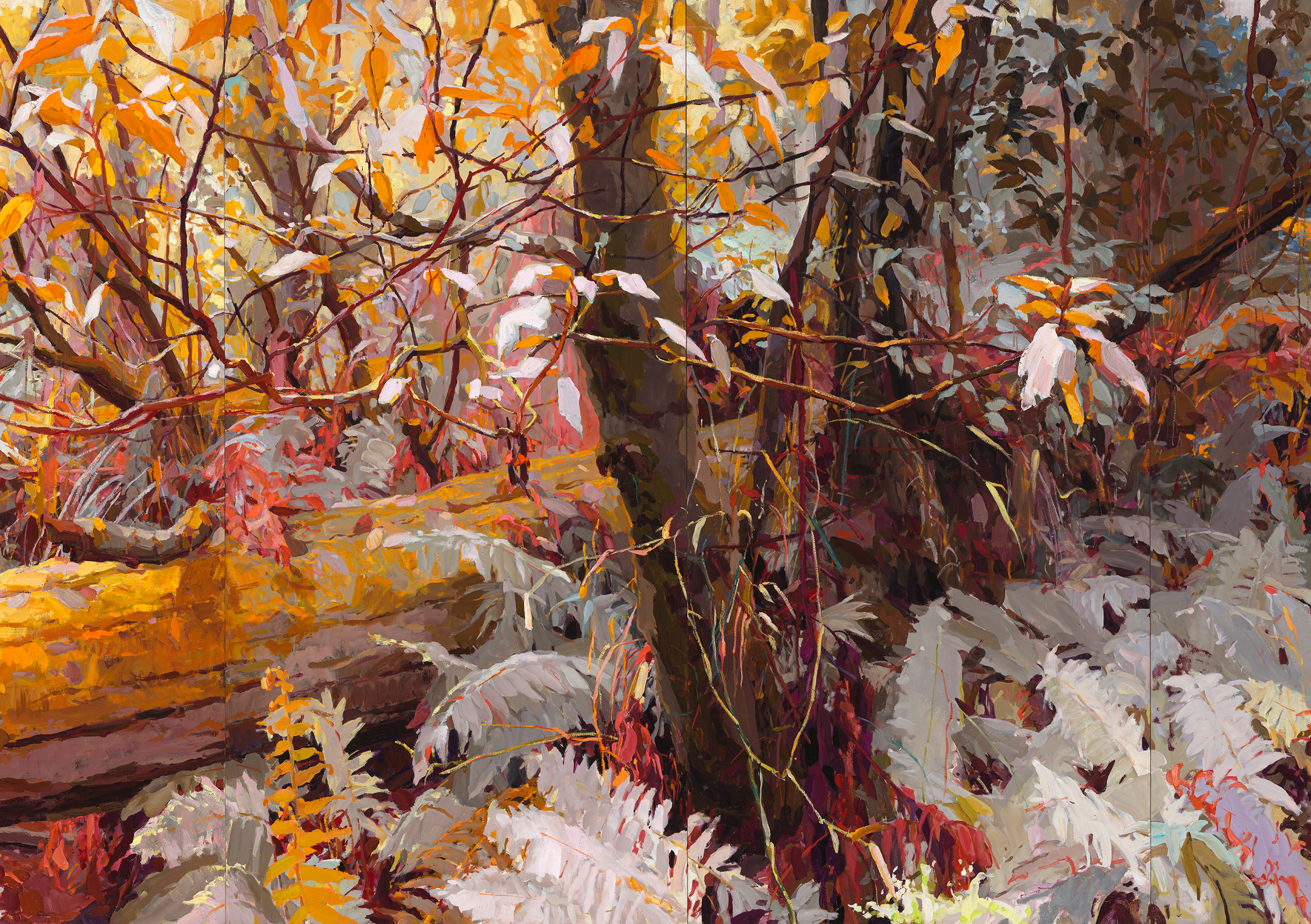 Mary TONKIN_Ramble Kalorama_detail_2017-19_oil on linen_180x1890cm_Photo-Matthew Stanton