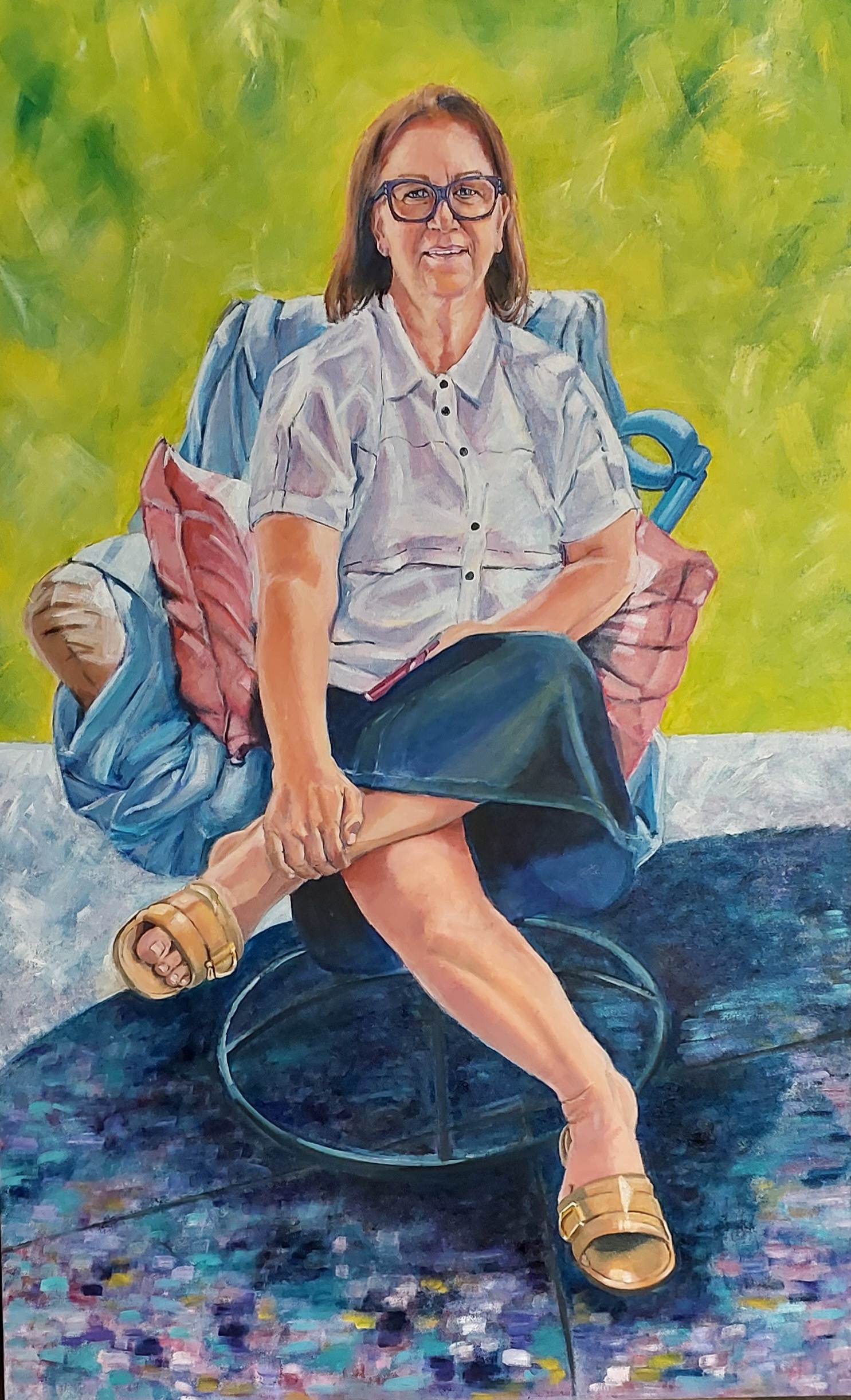 Andrew BOND 'Coll' 2025, acrylic on canvas / MDF, 103 x 64.5 cm. Courtesy of the Artist