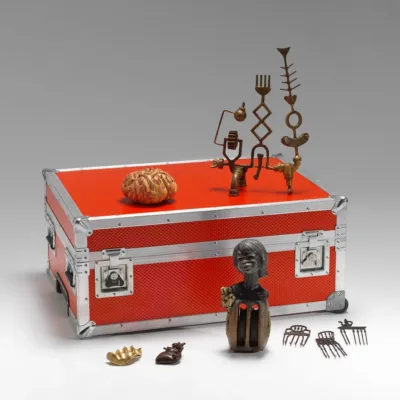 Installation view, ‘Bodies’ Art Case (red), 2023, National Gallery of Australia, Kamberri/Canberra © the artists