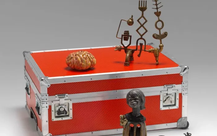 Installation view, ‘Bodies’ Art Case (red), 2023, National Gallery of Australia, Kamberri/Canberra © the artists