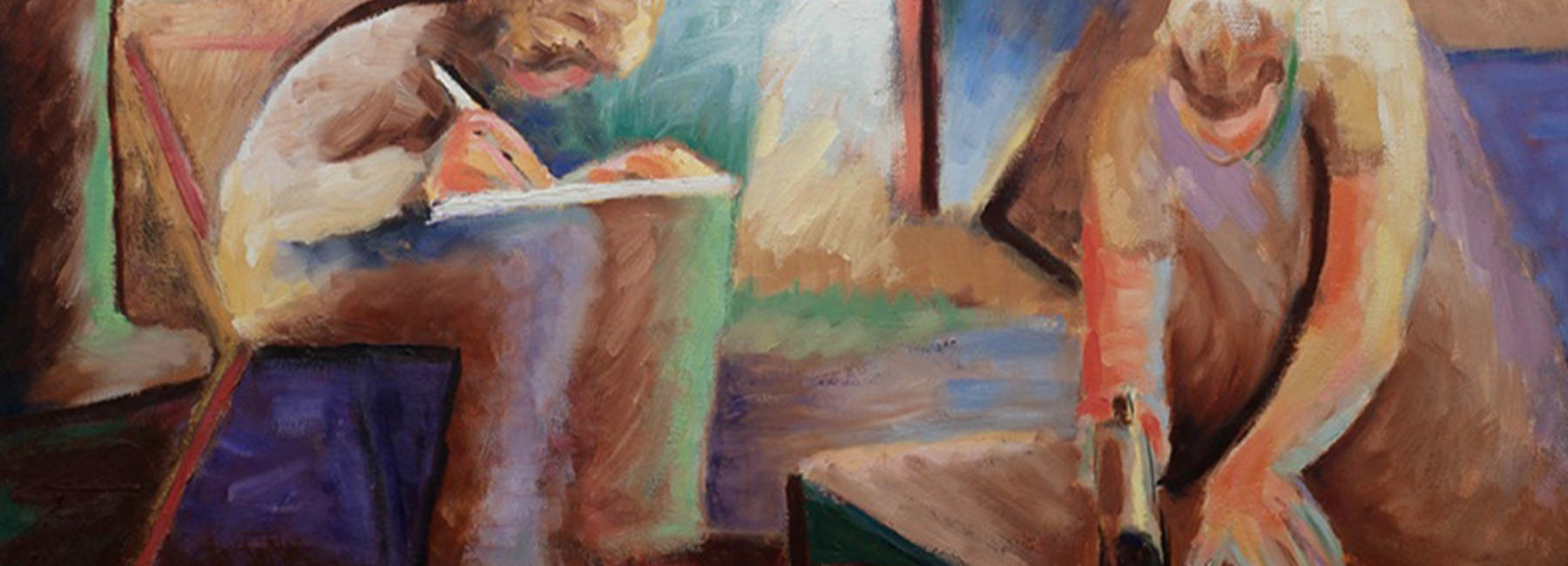 Helen OGILBEE The C.Y.S.S. Centre (Benalla) [detail] 1980 oil on canvas, 120.4 x 120.4 cm [canvas]; 123.3 x 123.3 cm [frame] 1982.33 Ledger Gift, 1982 Benalla Art Gallery Collection © Courtesy of the artist