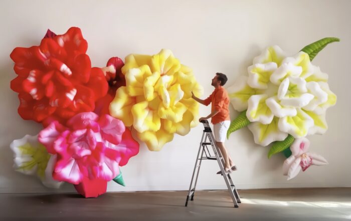 installation view of 'Love Follows a Line' by Artist Matthew Aberline, with The Beautiful and Useful Studio