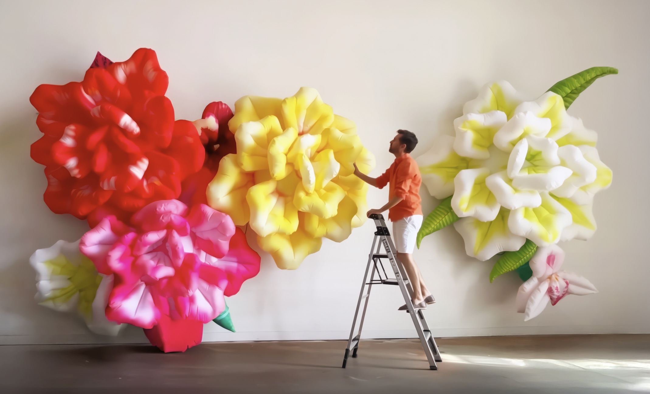 installation view of 'Love Follows a Line' by Artist Matthew Aberline, with The Beautiful and Useful Studio